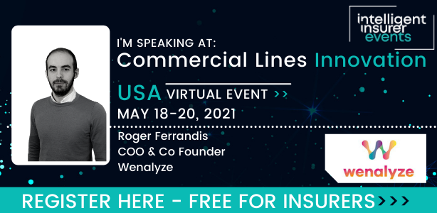 Roger Ferrandis Wenalyze at Commercial Lines Innovation USA Insurance Open Data Insurtech
